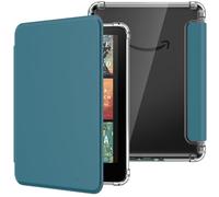 MoKo Case for All-new 7" Kindle Paperwhite 12th Generation 2024&Kindle Colorsoft Signature Edition 2024, Ultra Clear Soft Flexible Transparent TPU Back Cover Light Shell with Auto Wake/Sleep,Turquoise