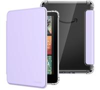 MoKo Case for All-new 7"Kindle Paperwhite 12th Generation 2024&Kindle Colorsoft Signature Edition 2024,Ultra Clear Soft Flexible Transparent TPU Back Cover Light Shell with Auto Wake/Sleep,Taro Purple