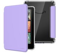 MoKo Case for All-new 7" Kindle Paperwhite 12th Generation 2024&Kindle Colorsoft Signature Edition 2024, Ultra Clear Soft Flexible Transparent TPU Back Cover Light Shell with Auto Wake/Sleep, Lilac