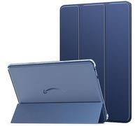 MoKo Case for All-new Amazon Fire HD 10 Tablet(13th Generation, 2023 Release)10.1",PU Leather Trifold Stand Cover for Fire Tablet 10 2023 with Transparent Frosted Backshell, Auto Wake/Sleep, Navy Blue