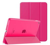 MoKo Case for iPad 10.2 iPad 9th Generation 2021/ iPad 8th Generation 2020/ iPad 7th Generation 2019, Slim Stand Hard Back Shell Smart Cover Case for iPad 10.2 inch, Auto Wake/Sleep, Bright Pink