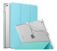 MoKo Case for iPad 9th Generation 2021/ iPad 8th Generation 2020/ iPad 7th Generation 2019, Soft Frosted Back Cover Slim Shell Case with Stand for iPad 10.2 inch,Auto Wake/Sleep, Glacier Lake Blue