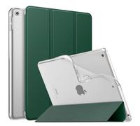 MoKo Case for iPad 9th Generation 2021/ iPad 8th Generation 2020/ iPad 7th Generation 2019,Soft Translucent TPU Frosted Back Cover Slim iPad 10.2" Case with Stand,Auto Wake/Sleep,Pine Forest Green