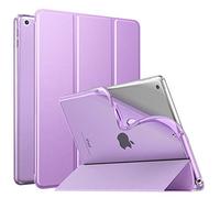 MoKo Case for iPad 9th Generation 2021/ iPad 8th Generation 2020/ iPad 7th Generation 2019, Soft Translucent TPU Frosted Back Cover Slim iPad 10.2 inch Case with Stand, Auto Wake/Sleep, Purple