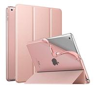 MoKo Case for iPad 9th Generation 2021/ iPad 8th Generation 2020/ iPad 7th Generation 2019, Soft Translucent TPU Frosted Back Cover Slim iPad 10.2 inch Case with Stand, Auto Wake/Sleep, Rose Gold
