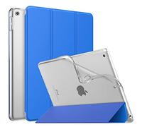 MoKo Case for iPad 9th Generation 2021/ iPad 8th Generation 2020/ iPad 7th Generation 2019, Soft Translucent TPU Frosted Back Cover Slim iPad 10.2 inch Case with Stand, Auto Wake/Sleep, Blue