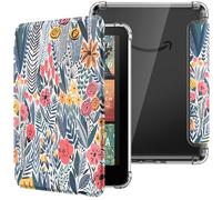 MoKo Case for Kindle Paperwhite 12th Gen & Colorsoft 2024,Blue Leaf Flower