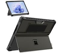 MoKo Case for Microsoft Surface Pro 9 / Pro 9 5G 13-Inch 2022 All-In-One Protective Rugged Cover with Kickstand, Compatible with Type Cover Keyboard, Frosted Black