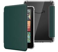 MoKo Case for New 7" Kindle Paperwhite 12th Gen 2024&Kindle Colorsoft Signature Edition 2024,Ultra Clear Soft Flexible Transparent TPU Back Cover Light Shell with Auto Wake/Sleep, Midnight Green