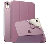 MoKo Case for New iPad Mini 7 (A17 Pro) 2024 and 6th Generation (8.3-inch), Soft TPU Translucent Frosted Back Cover, Smokey Purple