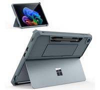 MoKo Case for NEW Microsoft Surface Pro 12 Inch 2025 Released, All-in-One Protective Rugged Cover with Back Pen Holder & Hand Strap, Compatible with Type Cover Keyboard, Ocean Blue