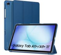 MoKo Case for Samsung Galaxy Tab A11+ Plus/ A9+ 11 Inch 2025/2023, Slim Stand Protective Smart Cover with Hard PC Translucent Back Shell for Galaxy Tab A11+/ A9 Plus Tablet, Auto Wake/Sleep, Sea Blue