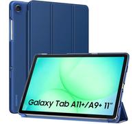 MoKo Case for Samsung Galaxy Tab A11+ Plus/ A9+ 11 Inch 2025/2023, Slim Stand Protective Smart Cover with Hard PC Translucent Back Shell for Galaxy Tab A11+/ A9 Plus Tablet, Auto Wake/Sleep, Navy Blue