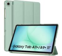 MoKo Case for Samsung Galaxy Tab A11+ Plus/ A9+ 11 Inch 2025/2023, Slim Stand Protective Smart Cover with Hard PC Translucent Back Shell for Galaxy Tab A11+/ A9 Plus Tablet,Auto Wake/Sleep,Agave Green