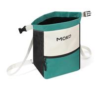 MoKo Chalk Bag for Rock Climbing, Large Capacity Climbing Chalk Bag with Magnetic Snap and Zipper Pocket, Portable Chalk Bucket for Weight Lifting, Bouldering, Gymnastics, Fitness, Green
