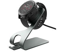 MoKo Charger Compatible with Fenix 7/7S/7X/6/6S/6X Pro/5/5S/5X/Vivoactive 3/4/4S/Forerunner 45/245/945/Venu 2/2 Plus/Instinct, Aluminum Charging Dock Station with 4.9ft 150cm Cable, Space Gray