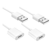 MoKo Charging Adapter USB Cable Compatible with Apple Pencil 1st, [2 Piece] Lightning Cable Connector for Apple iPad Pro 12.9 10.5 9.7 / iPad Air 4 / iPad Mini 5 2021 Pencil (3 Feet) - White