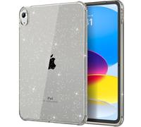 MoKo Clear Case for iPad (A16) 11th Generation 2025 11-inch/10th Gen 2022 10.9 inch, Lightweight Soft TPU, Anti-Scratch Ultra Clear Tablet Cover, Shockproof Impact Resistant, Light Gray + Glitter