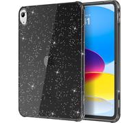 MoKo Clear Case for iPad (A16) 11th Generation 2025 11-inch/10th Gen 2022 10.9 inch, Lightweight Soft TPU, Anti-Scratch Ultra Clear Tablet Cover, Shockproof Impact Resistant, Glitter Black