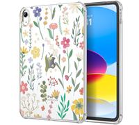 MoKo Clear Case for iPad (A16) 11th Generation 2025 11-inch/10th Generation 2022 10.9 inch, Lightweight Soft TPU, Anti-Scratch Ultra Transparent Cover, Shockproof Impact Resistant, Clear & Flower