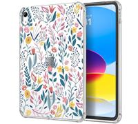 MoKo Clear Case for iPad(A16) 11th Generation 2025 11-inch/10th Generation 2022 10.9 inch, Lightweight Soft TPU, Anti-Scratch Ultra Clear Tablet Cover, Shockproof Impact Resistant, Flowers