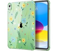 MoKo Clear Case for iPad (A16) 11th Generation 2025 11-inch/10th Generation 2022 10.9 inch, Lightweight Soft TPU, Anti-Scratch Ultra Slim Tablet Cover, Shockproof Impact Resistant, Verdant Flower