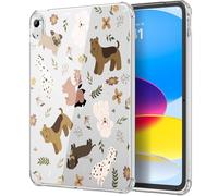 MoKo Clear Case for iPad (A16) 11th Generation 2025 11-inch/10th Generation 2022 10.9 inch, Lightweight Soft TPU, Anti-Scratch Ultra Slim Tablet Cover, Shockproof Impact Resistant, Happy Puppy