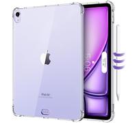 MoKo Clear for iPad Air 11 (M3 2025 / M2 2024) iPad Air 4 & 5 10.9 Inch (2020/2022) Case, Case with Four Soft TPU Reinforced Corner,Soft TPU Bumper Transparent Back Cover, Anti-Scratch, Clear