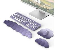 MoKo Cloud Wrist Rest, Ergonomic Cloud Keyboard Wrist Rest with Mouse Rest Wrist Pad, Durable Polyester Cloud Arm Rest Wrist Pad for Keyboard and Mouse for Office, Gaming, Computer, Laptop, Purple