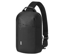 MoKo Compact EDC Sling Bag for New 13-inch iPad Pro M4 & Air M2 2024, Minimalist Chest Shoulder Crossbody Bag for Commute Daily Use, Single Strap Small Daypack for 13" MacBook Air M3/Pro, Black