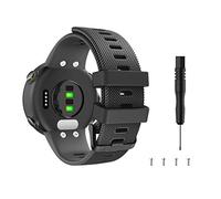 MoKo Compatible with Garmin Forerunner 45/Swim 2, Silicone Replacement Band for Watch, Black