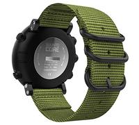 MoKo Compatible with Suunto Core Strap, Adjustable Woven Nylon Replacement Wrist Band with Double Buckle Ring for Suunto Core Smart Watch - Army Green