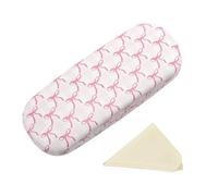 MoKo Cute Bow Glasses Case, Portable Hard Shell Eyeglass Case, Pink Glasses Sunglasses for Women Girls, Soft Lining, Lightweight Travel Case for Reading Glasses, Eyeglasses, 1 Pack, Pink