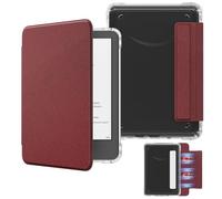 MoKo Detachable Magnetic Case for 6" Kindle 11th 2024/2022, Wine Red