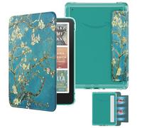MoKo Detachable Magnetic Case for All-new 7" Kindle Paperwhite 12th Gen 2024 & Kindle Colorsoft 2024/2025,Ultra Clear Back Scratch-Proof Light & Shell Cover with Auto Wake/Sleep, Apricot Blossom