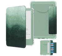 MoKo Detachable Magnetic Case for All-New Kindle (11th Generation-2024/2022 Release) 6 Inch,Ultra Clear Back Scratch-Proof Light & Shell Cover with Auto Wake/Sleep, Pine Green