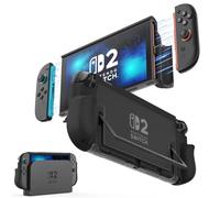 MoKo Dockable Cover for Nintendo Switch 2 (2025), Protective Case for Switch 2 with Quick-Release Joy-Con Design, TPU Frame & PC Back, Shockproof and Scratchproof, Black
