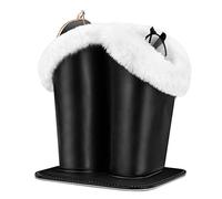 MoKo Eyeglasses Holder Magnetic Base, Plush Glasses Stand Organizer 2 Pack