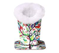 MoKo Eyeglasses Holder, Modern Velvet Plush Lined PU Leather Household Magnetic Holder Protective [Anti-scratch] [Dustproof] Stand Case for Eyeglass and Sunglasses, Lucky Tree