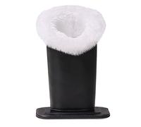 MoKo Eyeglasses Holder, Modern Velvet Plush Lined PU Leather Household Magnetic Holder Protective [Anti-scratch] [Dustproof] Stand Case for Eyeglass and Sunglasses, Black