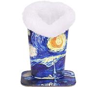 MoKo Eyeglasses Stand, Protective Modern Velvet Plush Lined PU Leather Household Magnetic Holder Dustproof Anti-scratch Holder Case for Eyeglass and Sunglasses, Starry Night Blue