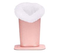 MoKo Eyeglasses Stand, Protective Modern Velvet Plush Lined PU Leather Household Magnetic Holder Dustproof Anti-scratch Holder Case for Eyeglass and Sunglasses, Rose Gold