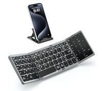 MoKo Foldable Bluetooth Keyboard, Wireless Portable France Keyboard