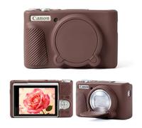 MoKo for Canon PowerShot SX740 HS / SX730 HS Case, Soft Silicone Camera Case for Canon SX740 HS / SX730 HS, Camera Accessories, Slim Fit, Anti-Scratch, Protective Cover, with 2 Screen Protector, Brown