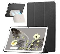 MoKo for Google Pixel Tablet Case 2023, Foldable Design, Ultra Thin Slim Leather TPU Back Full Protector Trifold Stand Cover Case for Pixel Tablet, 11inch, Black