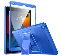 MoKo for iPad 10.2 Inch Case for iPad 9th Generation 2021/ iPad 8th Generation 2020/ iPad 7th Gen 2019, [Heavy Duty] Shockproof Full Protective Cover with Built-in Screen Protector, Blue Wave