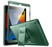 MoKo for iPad 10.2 Inch Case for iPad 9th Generation 2021/ iPad 8th Generation 2020/ iPad 7th Gen 2019, [Heavy Duty] Shockproof Full Protective Cover with Built-in Screen Protector, Midnight Green