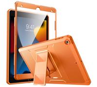 MoKo for iPad 10.2 Inch Case for iPad 9th Generation 2021/ iPad 8th Generation 2020/iPad 7th Generation 2019,[Heavy Duty] Shockproof Full Body Protective Cover with Built-in Screen Protector, Orange