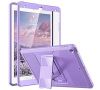 MoKo for iPad 10.2 Inch Case iPad 9th Generation 2021/ iPad 8th Generation 2020/ iPad 7th Gen 2019, [Heavy Duty] Shockproof Full Body Protective Cover with Built-in Screen Protector, Purple