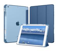 MoKo for iPad 9th/8th/7th Generation Case 10.2-Inch 2021/2020/2019 with Pencil Holder, Slim Light Trifold Smart Protective Cover for iPad 10.2 with Hard PC Translucent Back Shell, Dark Sea Blue